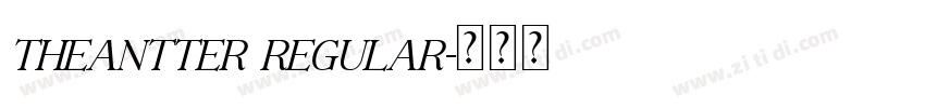TheAntter Regular字体转换